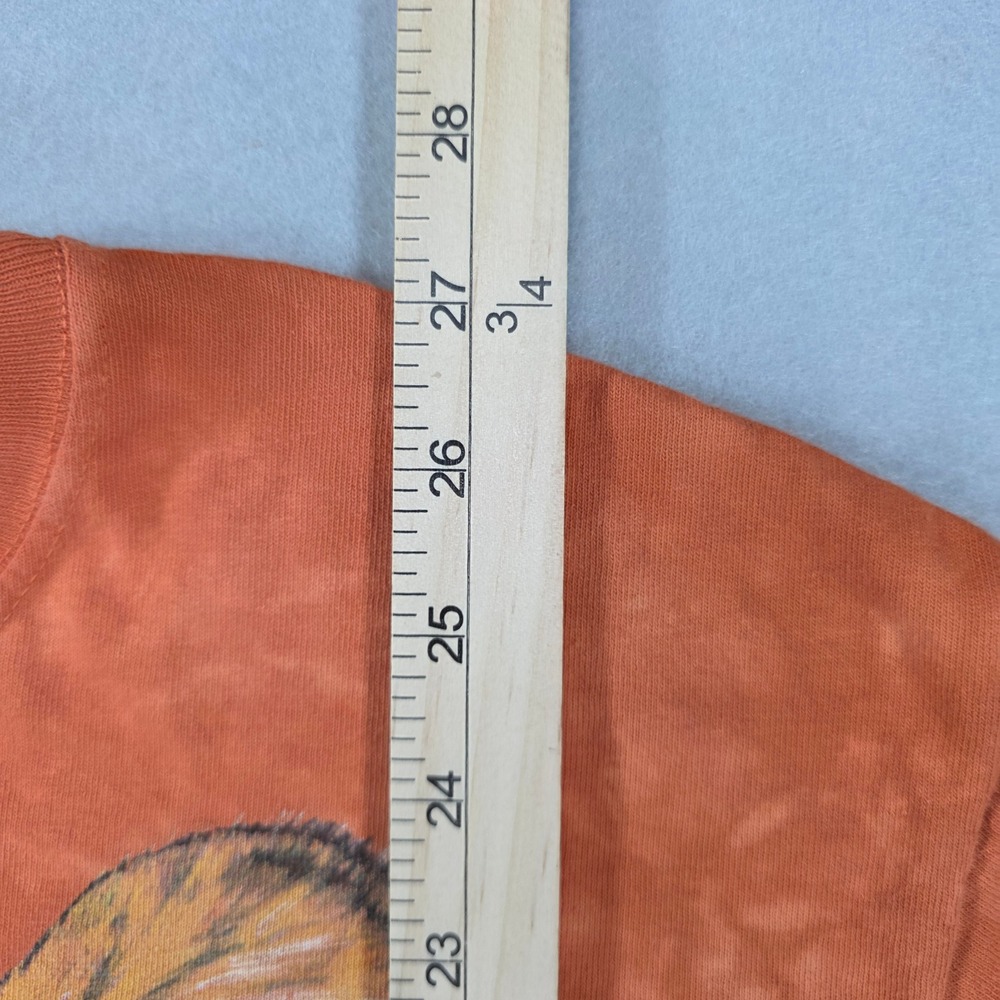 The Mountain Tiger Face Graphic Tie Dye T-Shirt Orange Mens Medium 100% Cotton - Picture 4 of 5